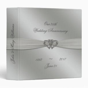 25ème classeur d'anniversaire de mariage d'argent