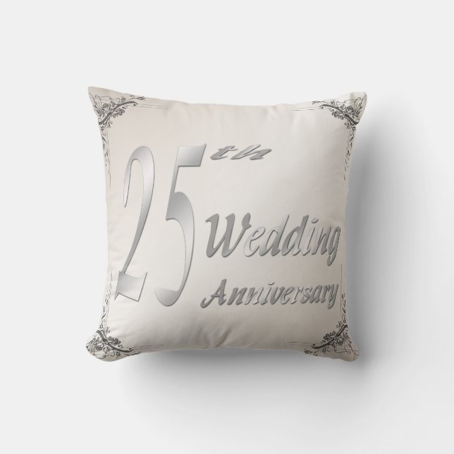 25ème Coussin de souvenir d'anniversaire de (Recto)