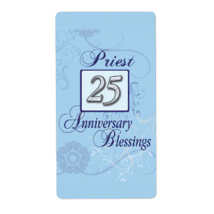 25ème Nombre argenté d'anniversaire sur le bleu