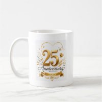 25th Anniversary 25 Years of Love Gold Design