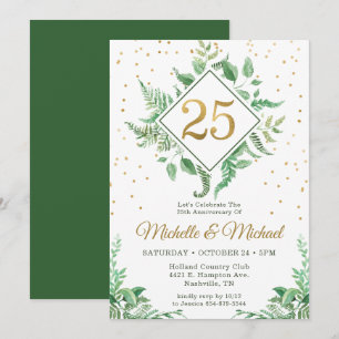 25th Anniversary Botanical Invitation