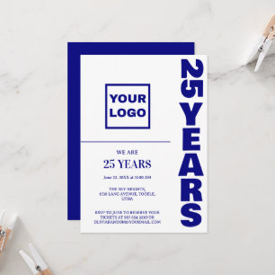 25th Anniversary celebration business logo Invitation