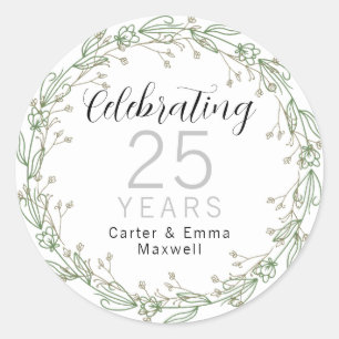 25th Anniversary  Classic Round Sticker