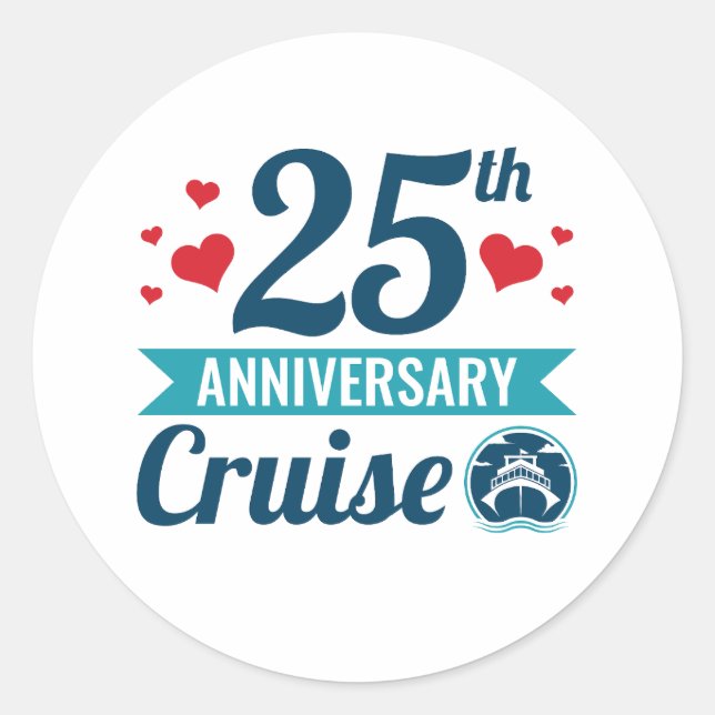 25th Anniversary Cruise Classic Round Sticker (Front)