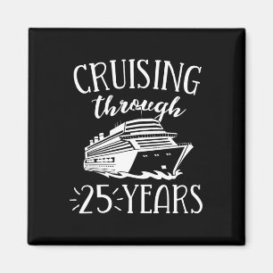 25th Anniversary Cruise His Hers Vacation Match Co Magnet