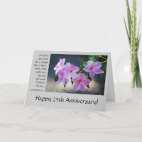 25th Anniversary, floral, bible verse about love