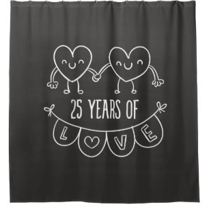 25th Anniversary Gift Chalk Hearts