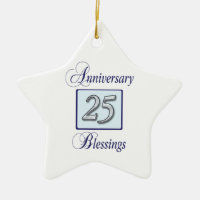 25th Anniversary in Blue and Silver