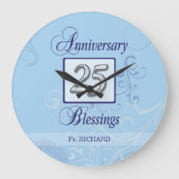 25th Anniversary in Blue and Silver