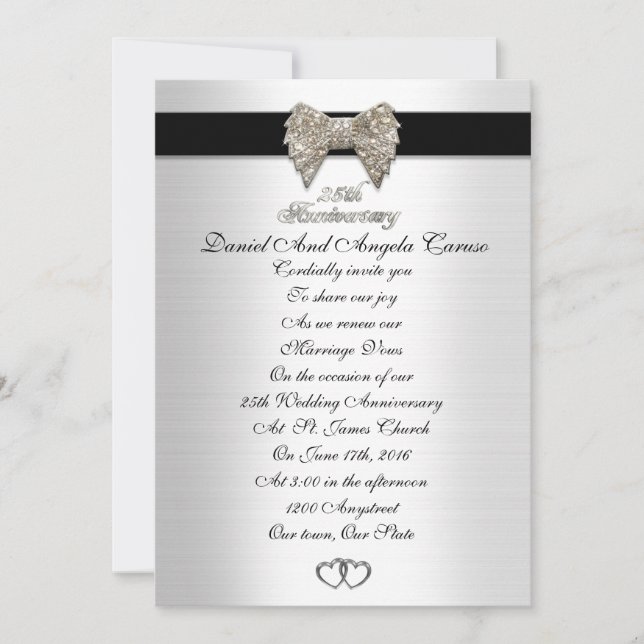 25th Anniversary invitation (Front)
