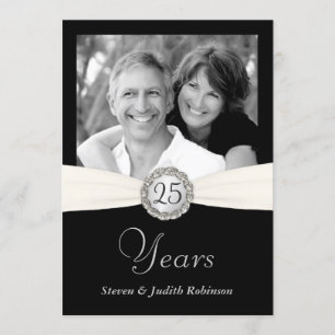 25th Anniversary Invitations - Custom Photo