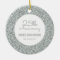 25th Anniversary Keepsake Faux Silver Glitter