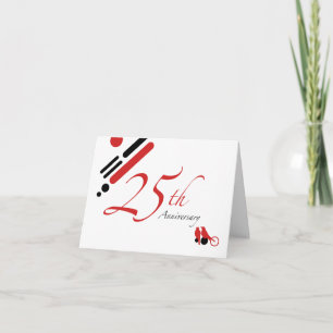 25th Anniversary (mod birds) Card