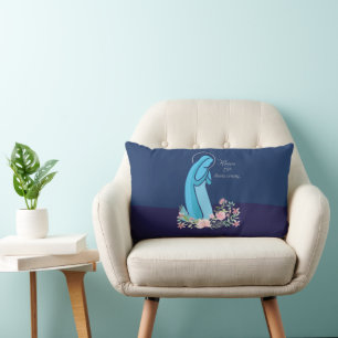 25th Anniversary of Religious Life Nun Pink Flower Lumbar Pillow