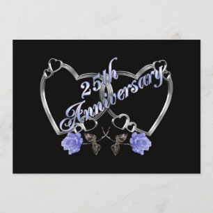 25Th anniversary party invitation silver