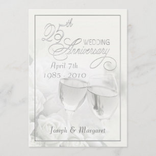 25th Anniversary Party Invitations - Personalized