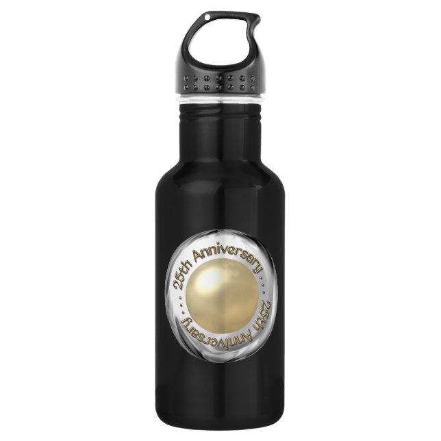 25th Anniversary ("Silver" and "Pearl" '3-D') 532 Ml Water Bottle (Front)