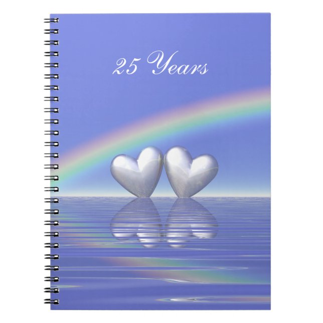 25th Anniversary Silver Hearts Notebook (Front)
