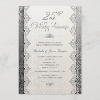 25th Anniversary Silver Invitation