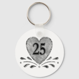 25th Anniversary - Silver Keychain