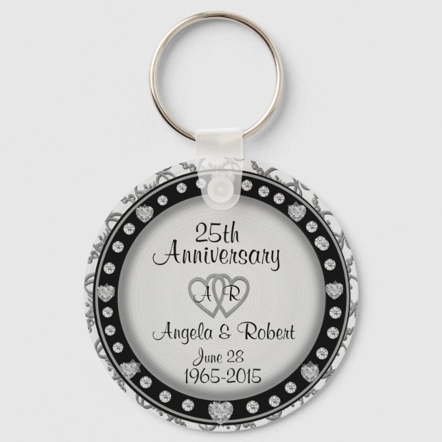 25th Anniversary Silver Keychain (Front)