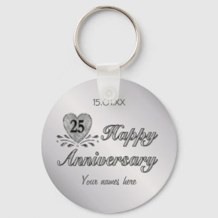 25th Anniversary - Silver Keychain