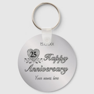 25th Anniversary - Silver Keychain