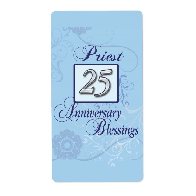 25th Anniversary Silver Number on Blue (Front)