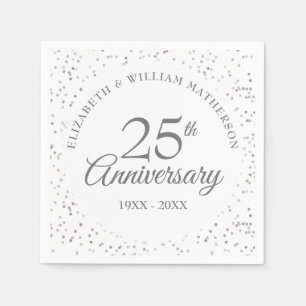 25th Anniversary Silver Stardust Napkin