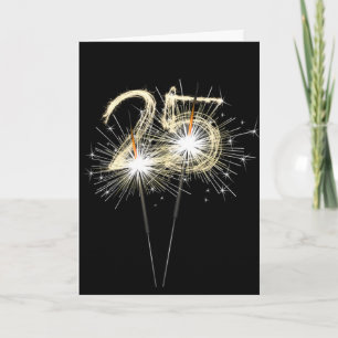 25th Anniversary Sparklers on Black Card