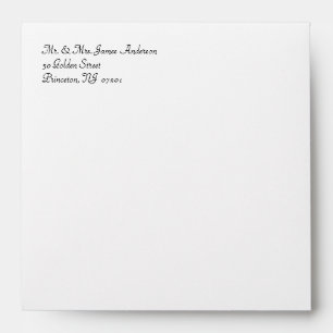 25th Anniversary Square Invitation Envelopes