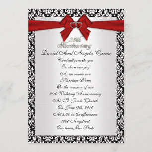 25th Anniversary vow renewal Invitation