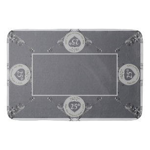 25th/Any Wedding Anniversary Bath Mat