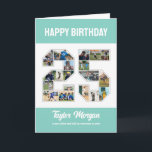 25th Birthday Anniversary Number 25 Photo Collage Card<br><div class="desc">Celebrate 25th birthday or wedding anniversary with this printable photo collage. Choose your favourite photos for display. Customize the name, text and date to fit your occasion. This will be a lovely keepsake with personalized message to look back on with family and friends. If you need any other number as...</div>