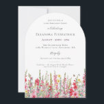 25th Birthday August Birth Month Flower Gladiolus Invitation<br><div class="desc">Perfect invitation for an August birthday party. Pink gladiolus is the birth flower for that month. It forms a pretty watercolor bottom border on this arched shape invitation</div>