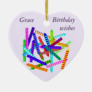 25th Birthday Ceramic Heart Ornament