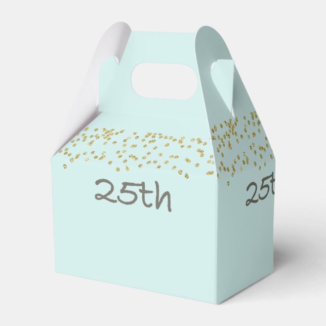 25th Birthday Confetti Favor Box (Back Side)