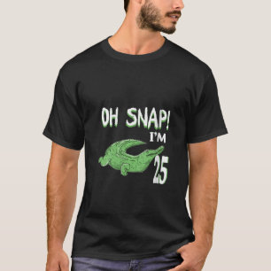25th Birthday Crocodile Reptile Alligator 25 Year  T-Shirt