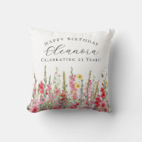 25th Birthday Gift August Birth Flower Custom