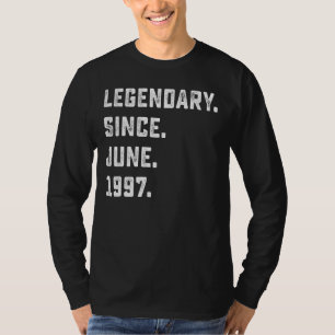 25th Birthday Gift Legendary Since June 1997 25 Ye T-Shirt