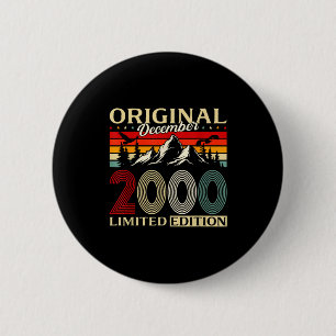 25th Birthday Gift Men Women Original December 200 2 Inch Round Button