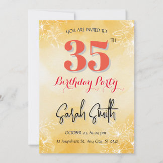 25th Birthday Invitation