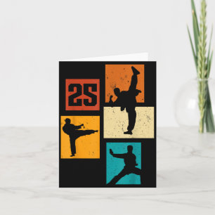25th Birthday Karate Taekwondo 25 Years Old Man Card