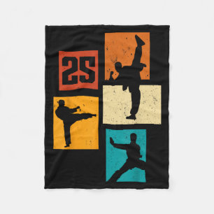 25th Birthday Karate Taekwondo 25 Years Old Man Fleece Blanket