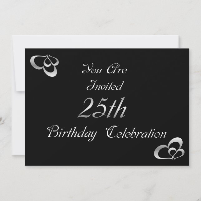25th Birthday Party Invitation (Front)