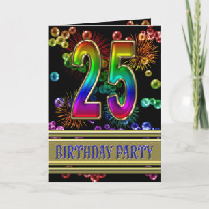 25th Birthday party Invitation