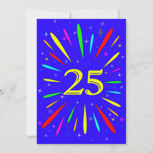 25th Birthday Party Invitation Explosion