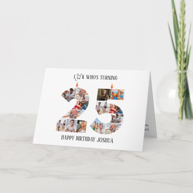 25th Birthday Photo Card (Front)