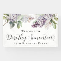 25th Birthday Purple Lilac Spring Flower Welcome