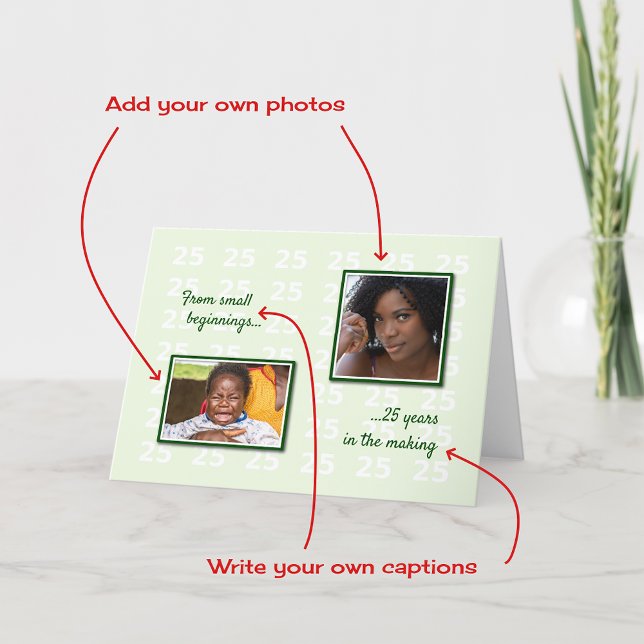 25th birthday your photos and text green card (Creator Uploaded)